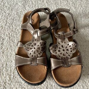 Clarks Black Sandals with Textured Sole